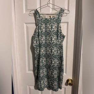 NWT green print mini dress
